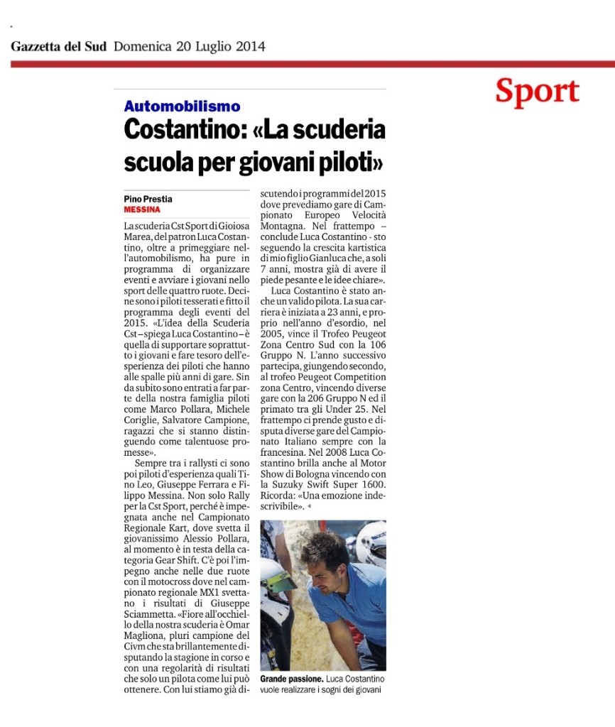 gazzetta del sud 20-07-2014