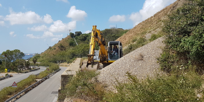 Lavori sbancamento visti dal lato nord