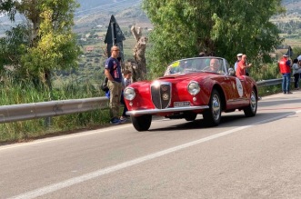 Presidente Sticchi Damiani su Lancia Aurelia B24