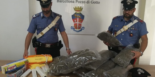 Sequestro stupefacente Barcellona PG